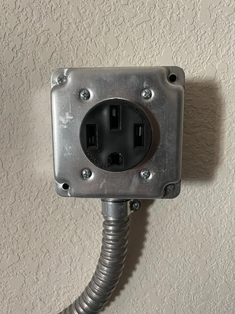 NEMA 14-50 outlet installed for Smart Home Electrical in Pendleton